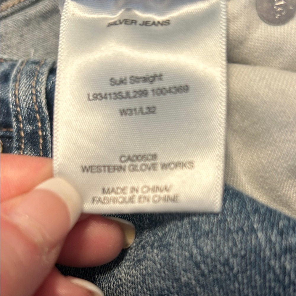 SILVER JEANS SUKI Straight Leg Classic Light Blue Women's Jeans Size 31 - Picture 11 of 14